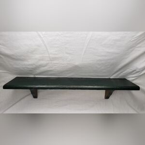 Large Vintage Dark Blue Crackle Finish Wood Wall Shelf 24 X 4 Inches